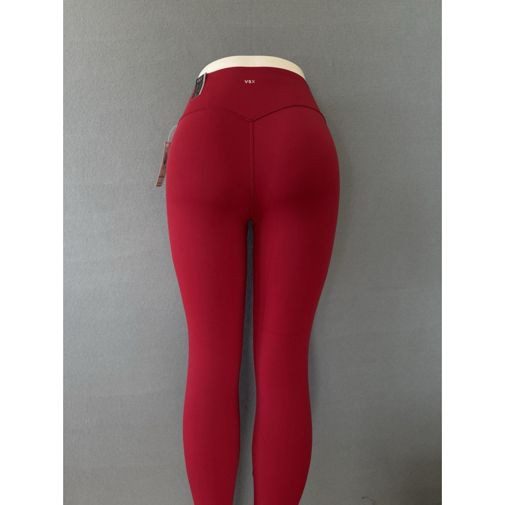 VSX Victoria's Secret Elevate Leggings Red High Rise 25" Inseam XDEFINE - Picture 5 of 12